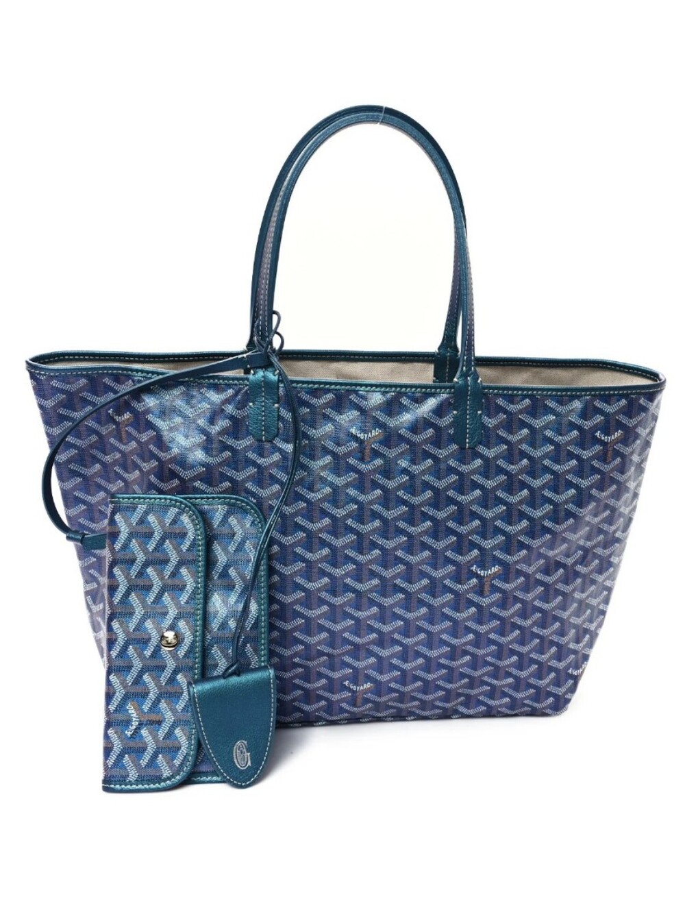 GOYARD Limited Edition Light Catcher Iridescent Pearly Blue Saint Louis PM NWOT